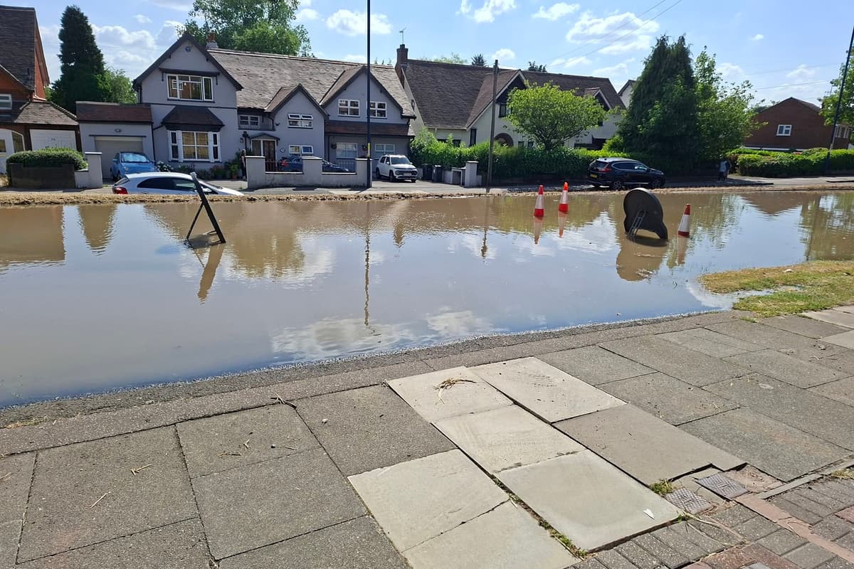 Part of Birmingham road flooded after pipe bursts as Severn Trent ...