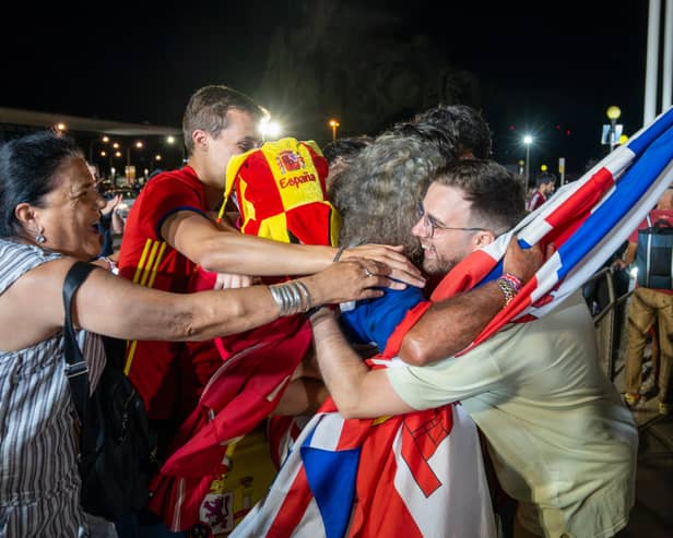 British and Spanish nationals celebrate