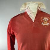 The Llanelli rugby jersey from the 1972 win over the All Blacks worn by Tommy David which is being sold at auction