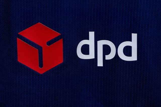 The back of shirt DPD logo