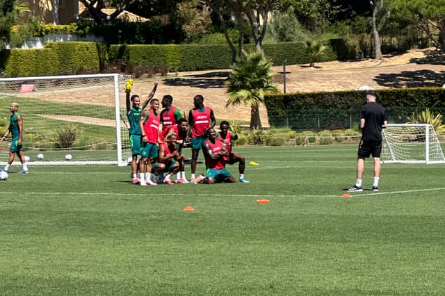 Wolves players training in Portugal