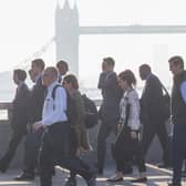 Commuters Crossing London Bridge