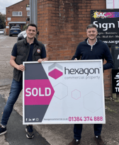 Charlie London, MD of Asper Property Group, and Harvey Pearson, managing director of Hexagon Commercial Property