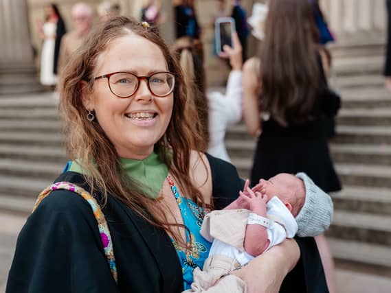 Clare Hart and baby Sol