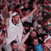 Fans watching England v Argentina