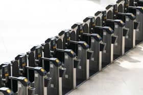Ticket barriers at Waterloo Station in London
