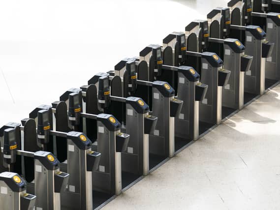 Ticket barriers at Waterloo Station in London