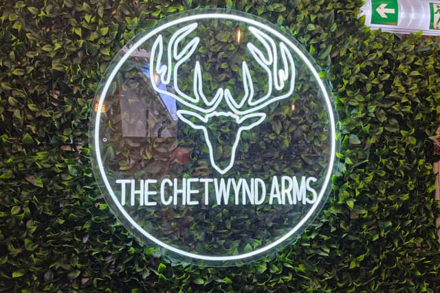 The Chetwynd Arms is a modern pub with a traditional feeling