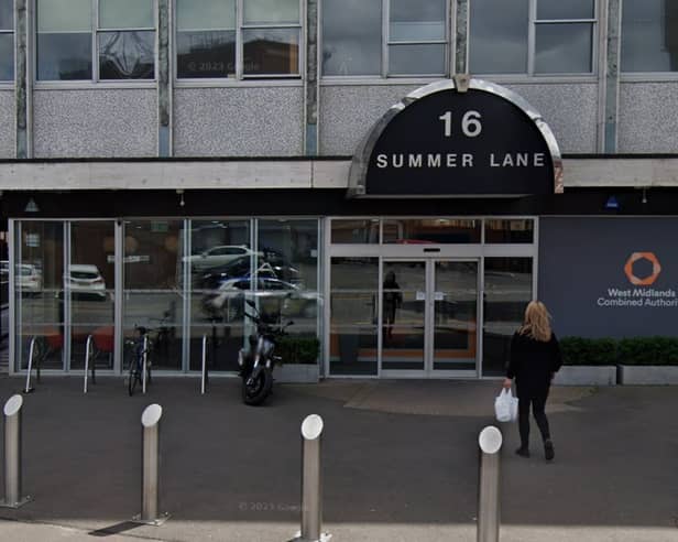 The West Midlands Combined Authority office in Summer Lane, Birmingham.