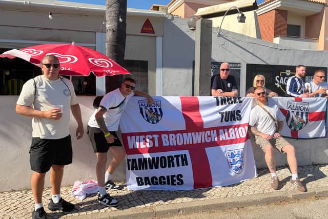 Albion fans in Portugal before kick-off