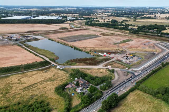Fresh aerial images of the West Midlands Interchange, Gailey, which is under development.
