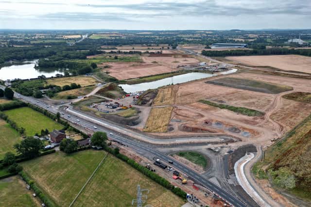 Fresh aerial images of the West Midlands Interchange, Gailey, which is under development.