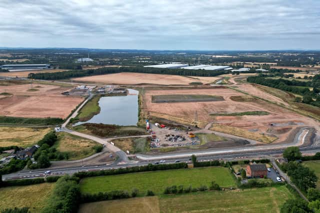 Fresh aerial images of the West Midlands Interchange, Gailey, which is under development.