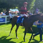 A Boy Named Susie and Oisin Murphy after finishing second in the Coral-Eclipse