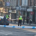 The police cordon at crash scene in Chapel Ash, Wolverhampton, on July 19th, 2026.