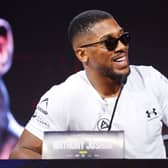 Anthony Joshua during a press conference