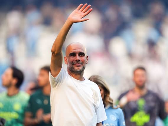 Pep Guardiola pictured after Manchester City's match against Aston Villa