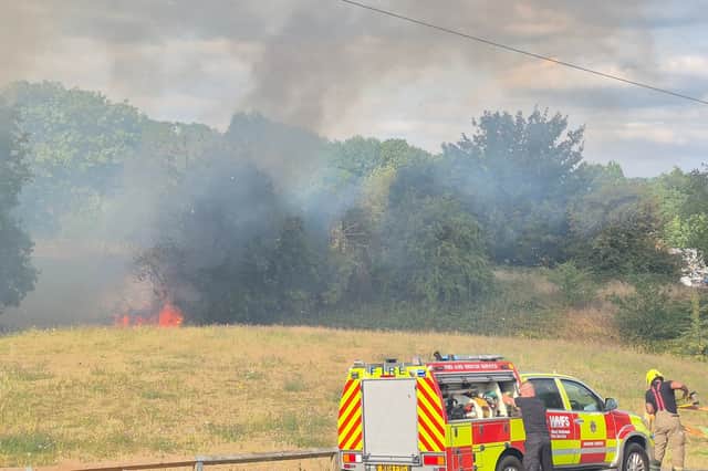 Crews from five fire stations were called to the fire in Netherton Park. Photo: Spotted : Netherton
