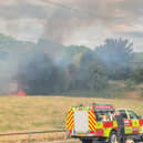 Crews from five fire stations were called to the fire in Netherton Park. Photo: Spotted : Netherton