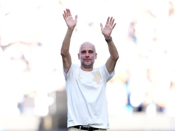 Manchester City are auctioning off a number of items from the office of former manager Pep Guardiola