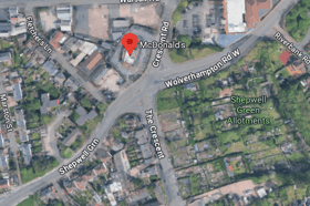 Shepwell Green / Crescent Road junction with Wolverhampton Road West