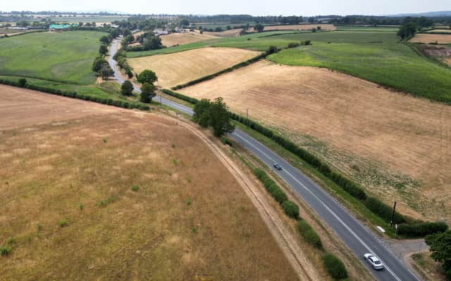 The effects of prolonged dry weather can be seen off the Bridgnorth Road near Claverley