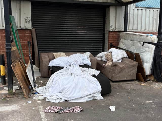Among the items found were beds, food waste, and drug paraphernalia