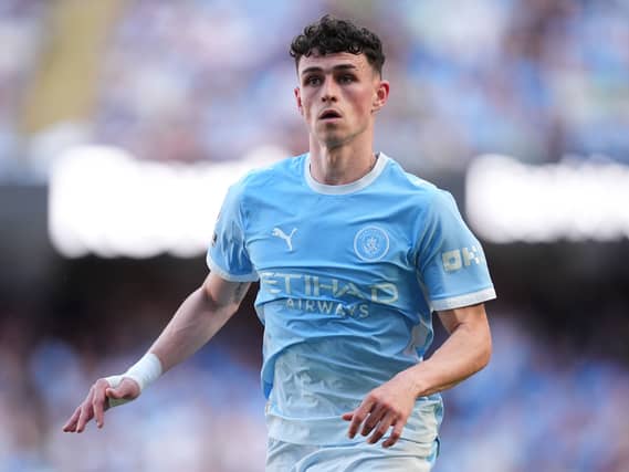 Phil Foden in action for Manchester City