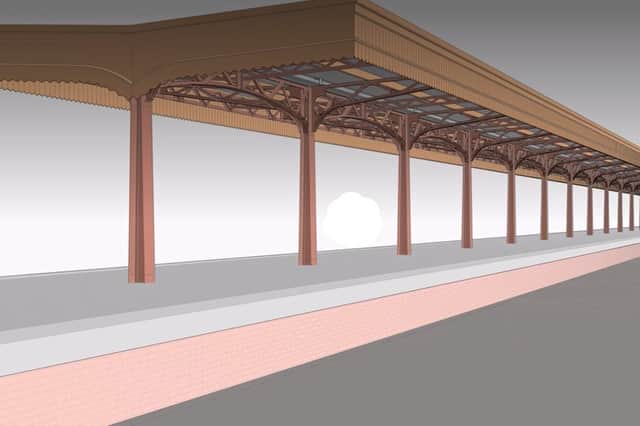 A computer-generated image of how the new canopy will look