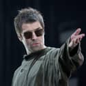 Liam Gallagher performing on stage during the Isle of Wight Festival at Seaclose Park, Newport, in 2018
