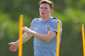 England’s Elliot Anderson during a training session