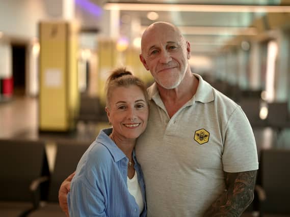 Andrea Urmston and Dave Green, who discovered they were siblings after working together for two years (BBC/PA)