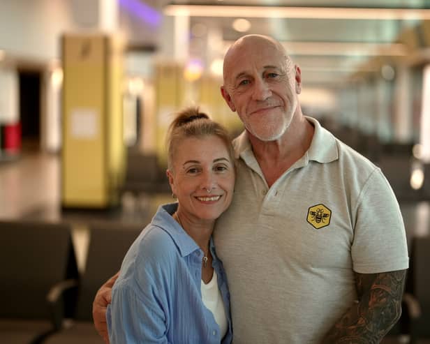 Andrea Urmston and Dave Green, who discovered they were siblings after working together for two years (BBC/PA)