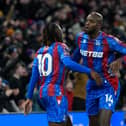Palace have a strong attacking trio in Eberechi Eze (left), Jean-Philippe Mateta (centre) and Ismaila Sarr (right) (Bradley Collyer/PA)