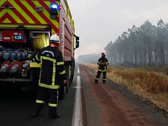 Firefighters in the Lege-Cap-Ferret region