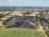 The aftermath of a major fire near The Moor in Fradley on July 26