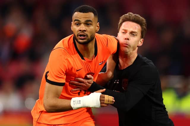 Albion target Felix Horn Myhre, right, in action for Norway against The Netherlands in March.