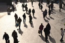 People walking through the Bullring area of Birmingham