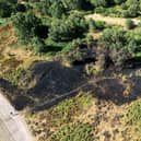 The scene of a grass fire on Cannock Chase, near to Chase Road, Brocton. Tim Thursfield/Iconic Media Group