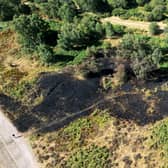 The scene of a grass fire on Cannock Chase, near to Chase Road, Brocton. Tim Thursfield/Iconic Media Group