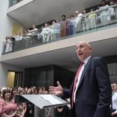 John Healey speaks to Treasury staff