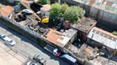 A cannabis factory was discovery inside the site at Brick Kiln Street
