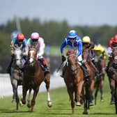 Cieren Fallon on Lake Forest (centre) won the Lennox Stakes