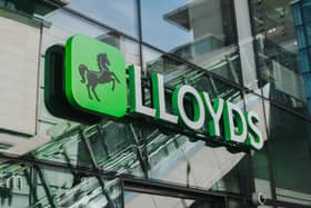 A Lloyds sign outside a branch