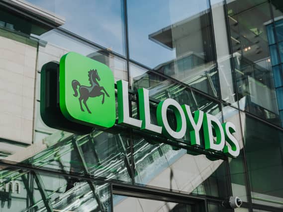 A Lloyds sign outside a branch