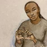 Gabrielle Carrington court sketch