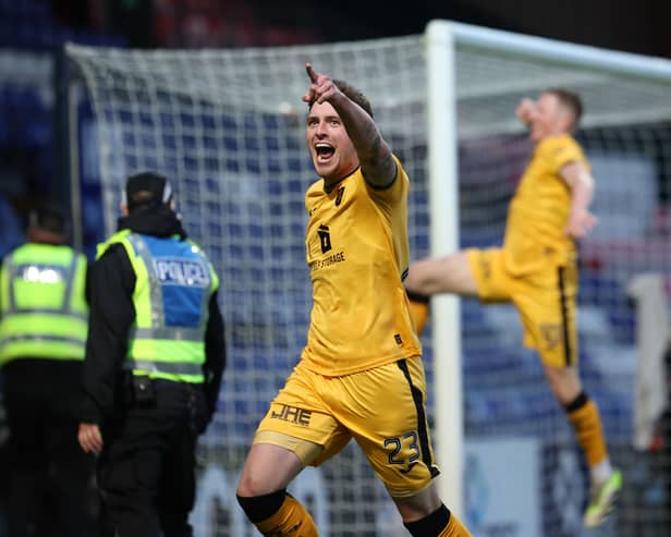 Robbie Muirhead celebrates scoring for Livingston