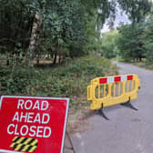 Road closed due to fire in Cannock Chase