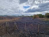 The fire left a large area of damage after catching light on Wednesday at Friars Park