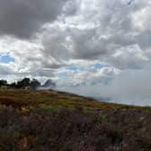 Smoke in the air after blaze on Cannock Chase